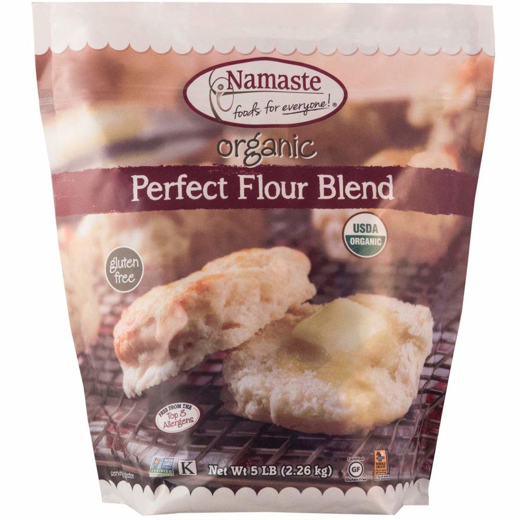 namaste foods organic perfect flour blend isolated on white background